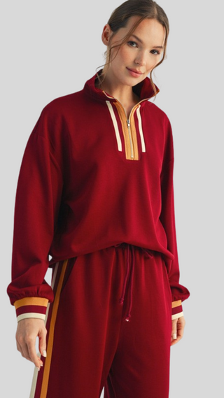 Maggie Burgundy Pullover