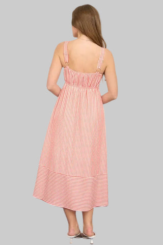 Micah Coral Stripe Dress