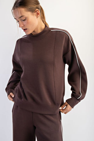 Brandi Espresso/Cream Sweatshirt