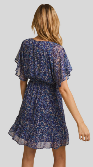 Jackie Navy Print Dress