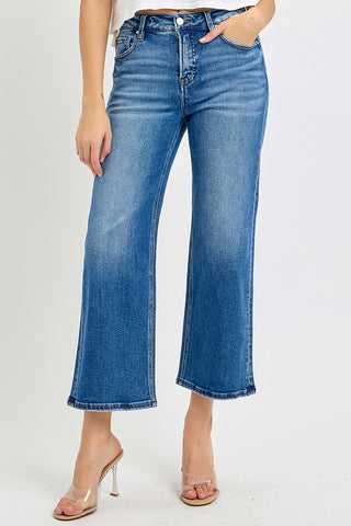 Gretchen Crop Wide Jeans