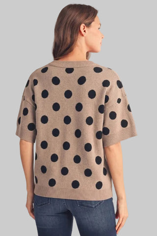 Mara Taupe/Black Polka Dot Sweater