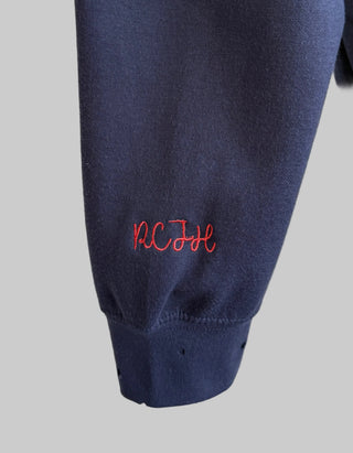 Marissa Navy Jayhawks Embroidered Sweatshirt