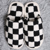 Jaycee Black Checkered Slippers