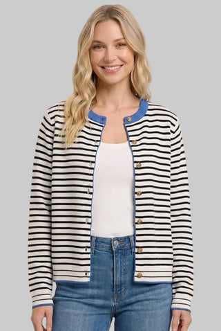 Naomi Royal Stripe Cardigam