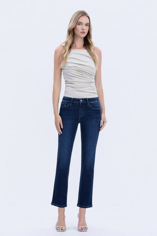 Jackie Mid Rise Dark Slim