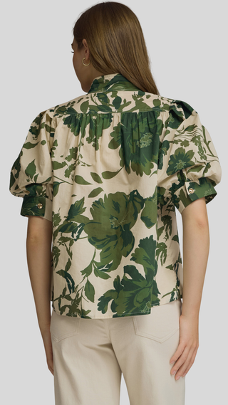 Eliza Olive Print Top