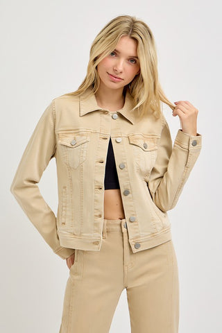Tatum Latte Vintage Washed Jacket