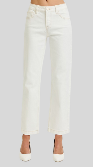 Cleo Cream Straight Jean