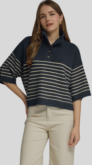 Nikki Navy Stripe Sweater