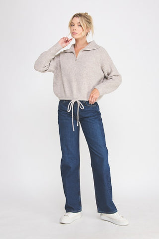 Isabelle Grey Quarter Zip
