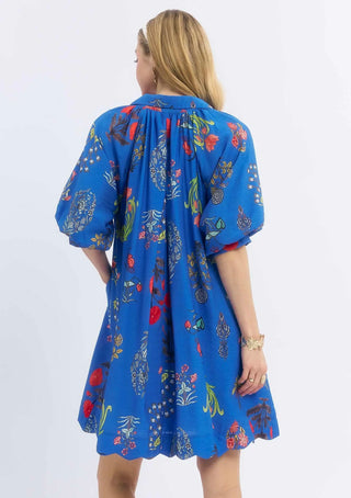 Selena Blue Print Dress