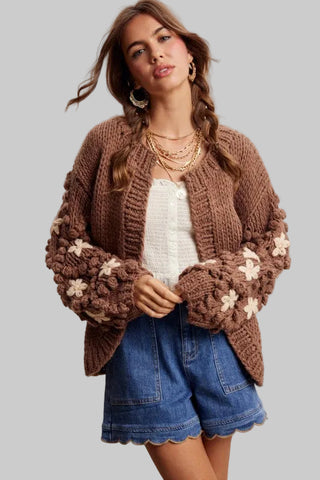Stacy Mocha Knit Cardigan