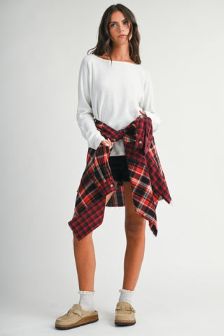 Bailee White Thermal Top
