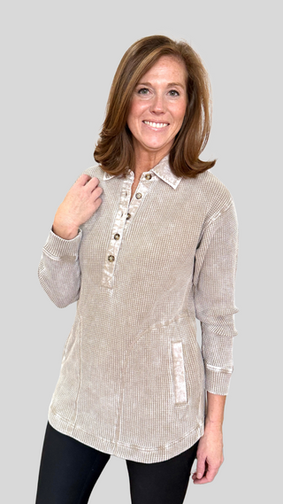 Naomi Taupe Washed Tunic