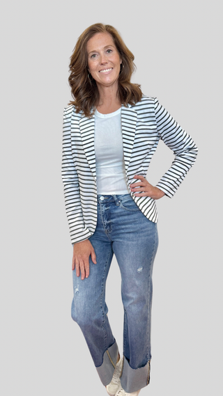 Sofia Ivory/Black Blazer
