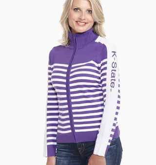 Maleah Kansas State Zip Up Sweaterp