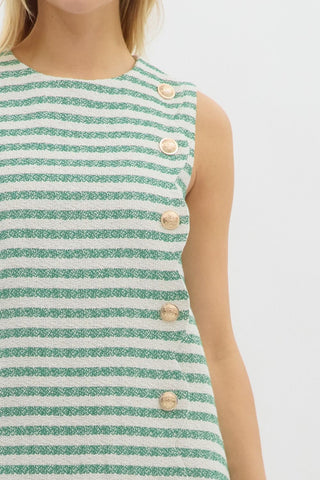 Lauren Green Stripe Dress