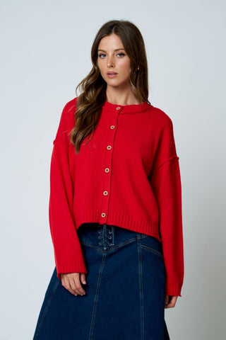 Abigail Red Cardigan