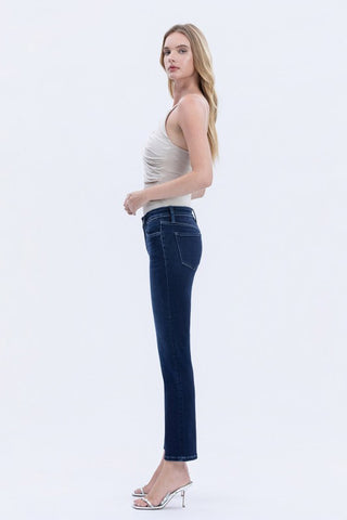 Jackie Mid Rise Dark Slim