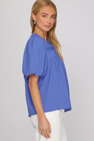 Molly Blue Smocked Top