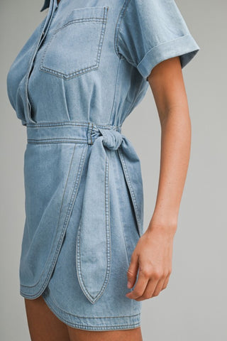 Cora Denim Wrap Dress
