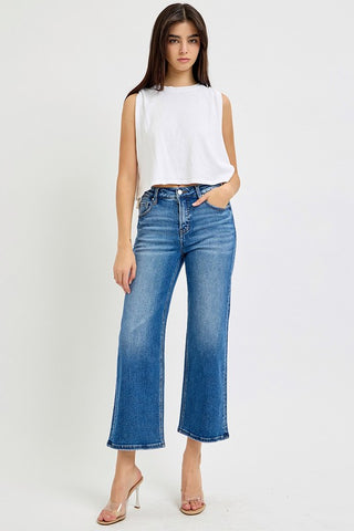 Gretchen Crop Wide Jeans
