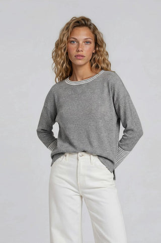 Lauren Grey Stripe Top