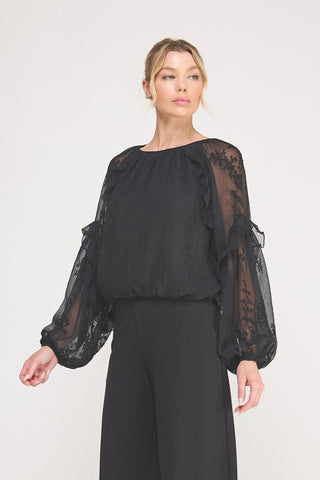 Eva Black Woven Blouse
