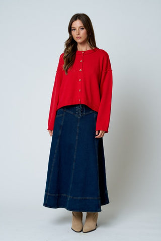 Abigail Red Cardigan