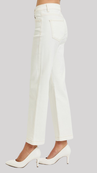 Cleo Cream Straight Jean