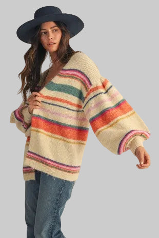 Kendra Multi Stripe Cardigan