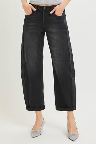 Jen High Rise Barrel Denim
