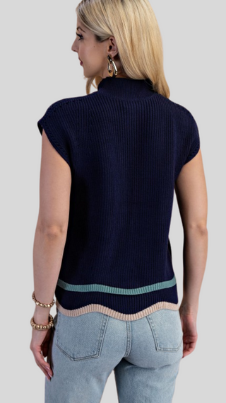 Juno Navy Sweater