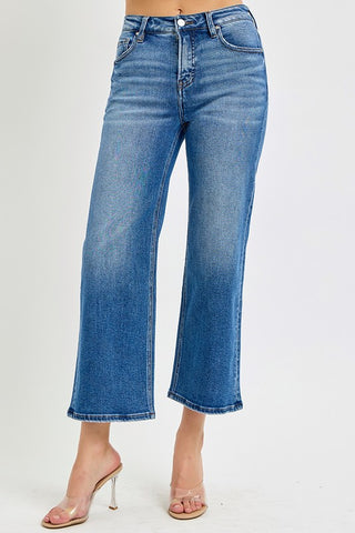 Gretchen Crop Wide Jeans