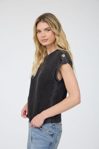 Wren Charcoal Washed Top