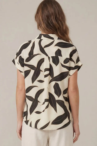 Kyomi Black Print Top