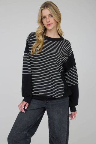 Georgia Black Stripe Pullover