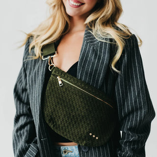 Westlyn Olive Suede Bag