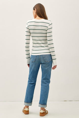 Jasmine Spruce Striped Top