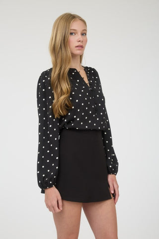 Sydney Black Dot Top