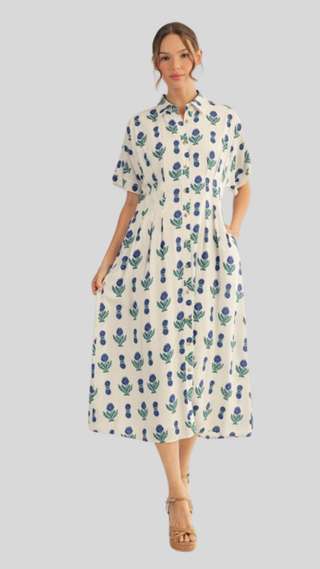Stephanie Ivory Floral Dress