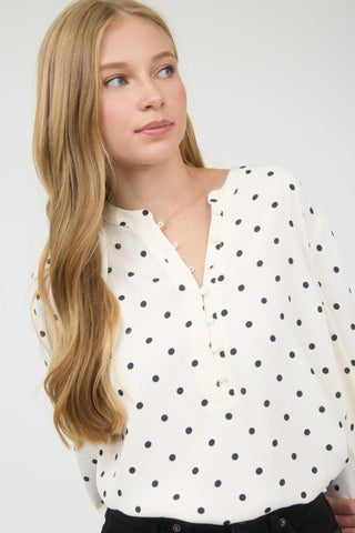 Sydney Ivory Polka Dot Top