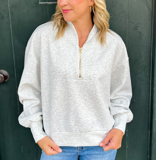 Mindy Grey Scuba Pullover