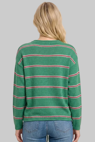Teresa Green Stripe Sweater