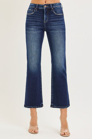 Tori Deep Blue Crop Bootcut