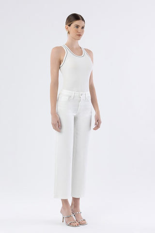 Iris White Wide Leg Denim