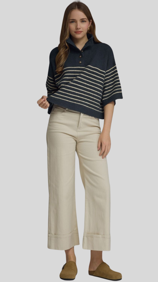 Nikki Navy Stripe Sweater
