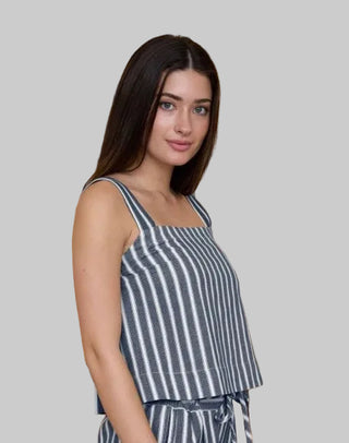 Camille Navy Stripe Tank