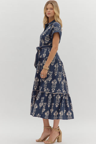 Madden Navy Print Dress